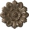 Ekena Millwork Emery Leaf Ceiling Medallion, Hand-Painted Warm Silver, 7 5/8"OD x 1"P CM07EMWSS - alternate 1
